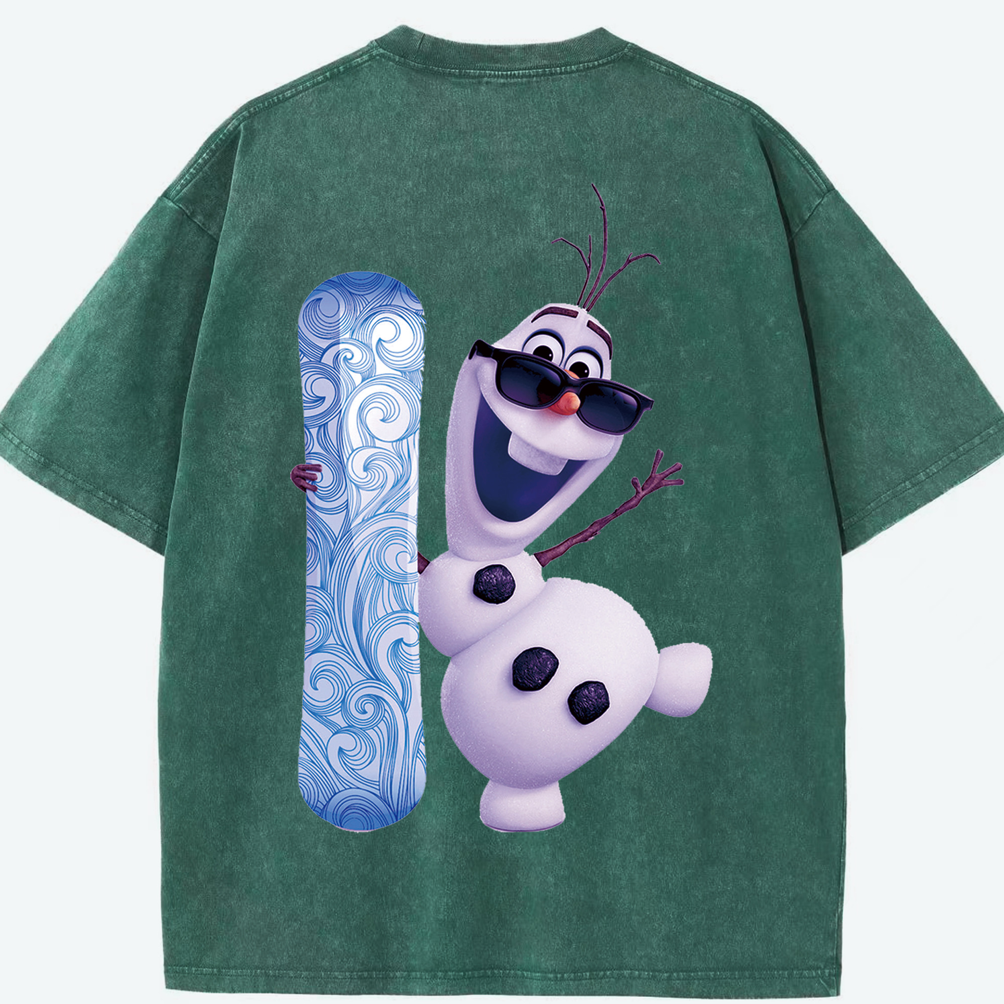（画像用） アナと雪の女王 アンナ エルサ Frozen Anna Elsa 綿100% ヴィンテージ風 半袖Tシャツ（背面プリント）